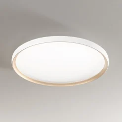 Plafoniere Moderne-Perenz Illuminazione Plafoniera tonda halo led 40w cct bianco oro perenz moderna