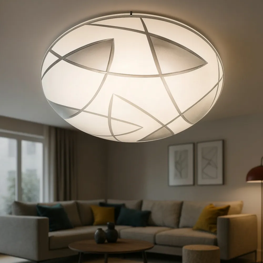 Plafoniere Moderne-Perenz Illuminazione Plafoniera tonda in vetro 30cm fisdh