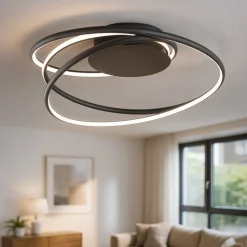 Plafoniere Moderne-Selezionato da Mazzolaluce Plafoniera tonda led da 2300k a 4000k dimmerabile
