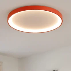 Plafoniere Moderne-Gea Luce Plafoniera tonda led 3000k 4000k krizia terracotta 78cm