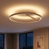 Plafoniere Moderne-Selezionato da Mazzolaluce Plafoniera tonda led 35w 2700k 3000k 4000k moderna caffe moca biemissione