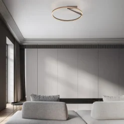 Plafoniere Moderne-Selezionato da Mazzolaluce Plafoniera tonda led 35w 2700k 3000k 4000k moderna caffe moca biemissione