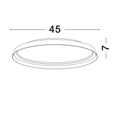 Plafoniere Moderne-Selezionato da Mazzolaluce Plafoniera tonda marrone spazzolato led 38w 2700k 4000k moderna