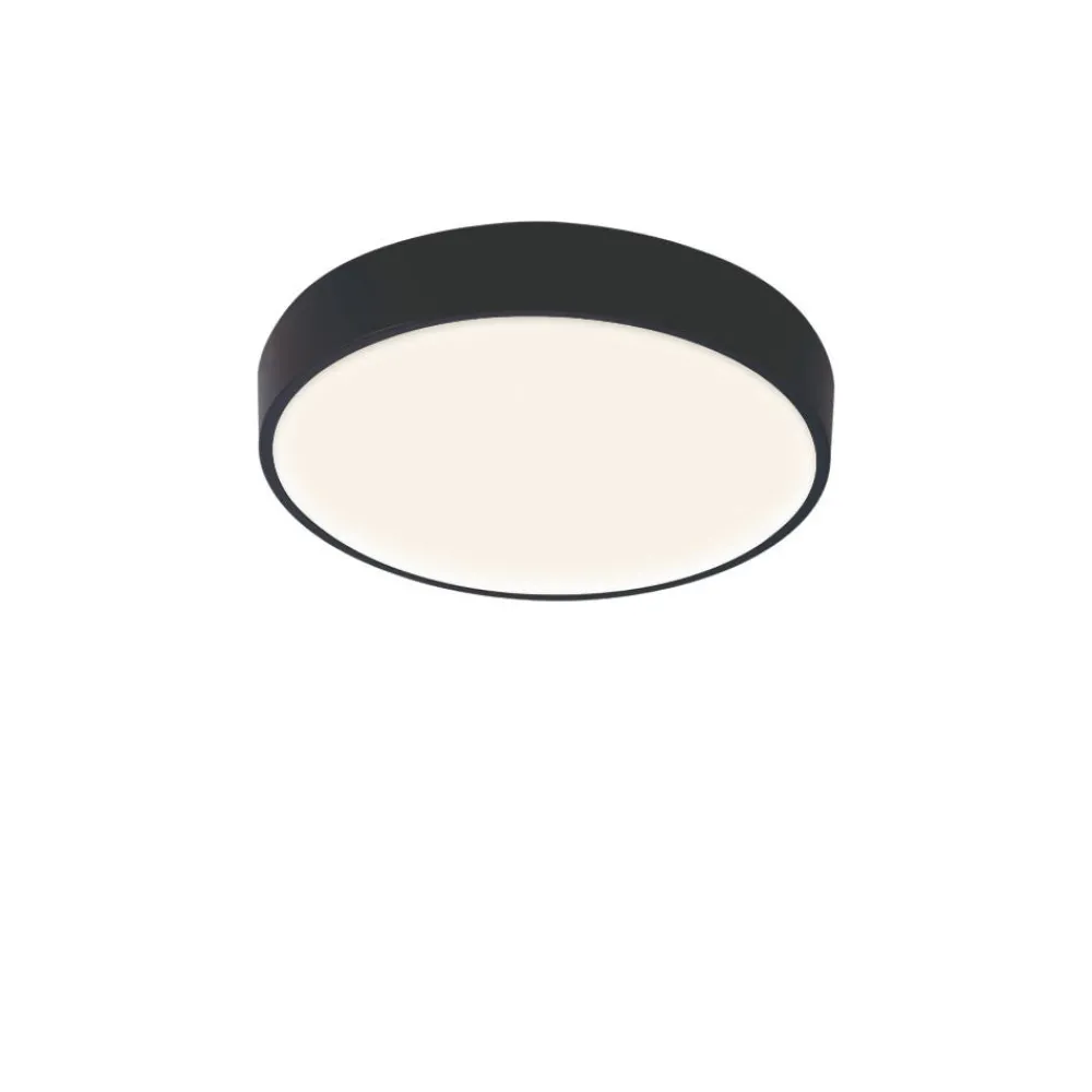 Plafoniere Moderne-Selezionato da Mazzolaluce Plafoniera tonda nera 38cm led 30w 2700k 3300k 4000k dimmerabile