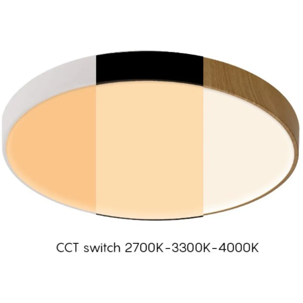 Plafoniere Moderne-Selezionato da Mazzolaluce Plafoniera tonda nera 38cm led 30w 2700k 3300k 4000k dimmerabile