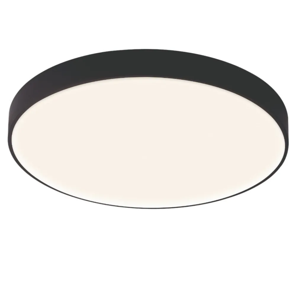 Plafoniere Moderne-Selezionato da Mazzolaluce Plafoniera tonda nera 65cm led 50w 2700k 3300k 4000k dimmerabile
