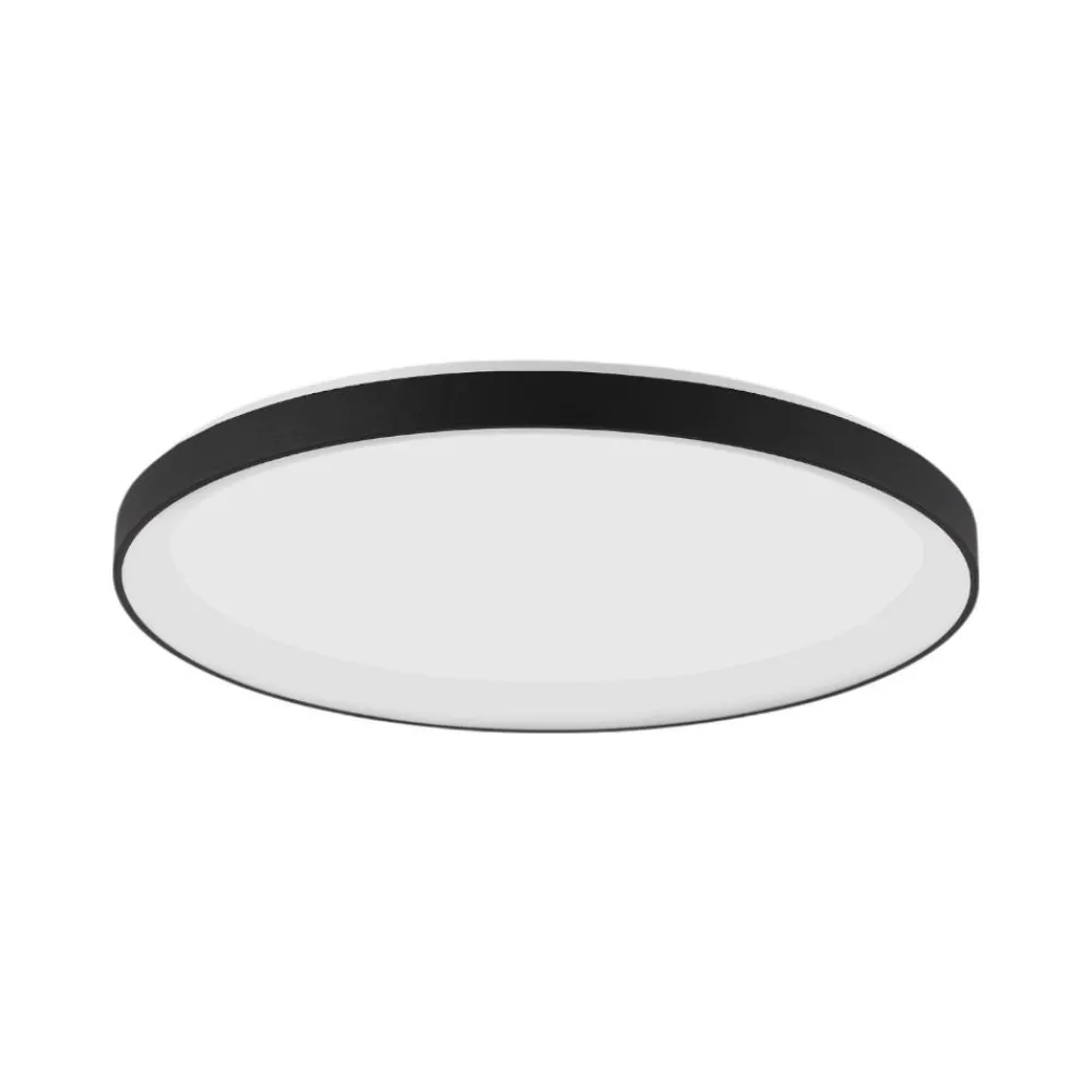 Plafoniere Moderne-Selezionato da Mazzolaluce Plafoniera tonda nera 48cm led 40w dimmerabile per cucina moderna