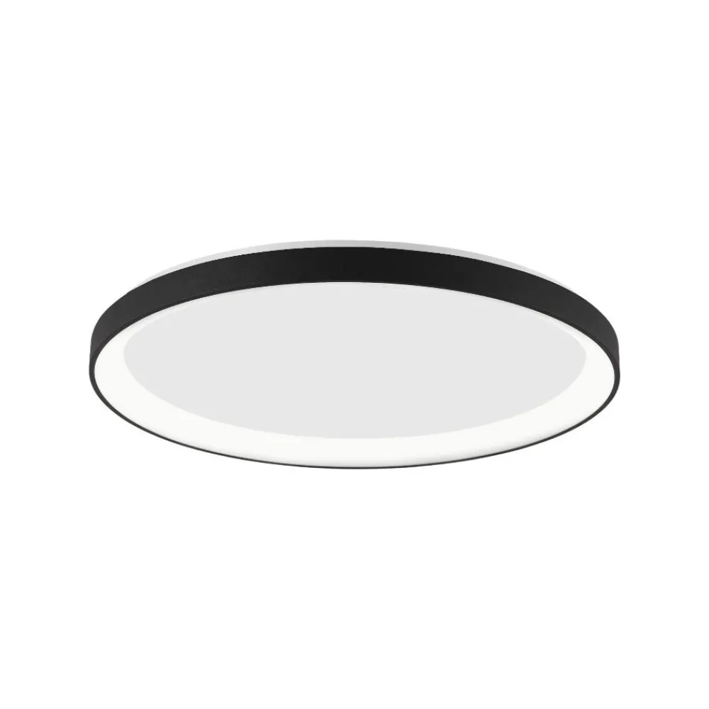 Plafoniere Moderne-Selezionato da Mazzolaluce Plafoniera tonda nera 38cm 30w dimmerabile moderna