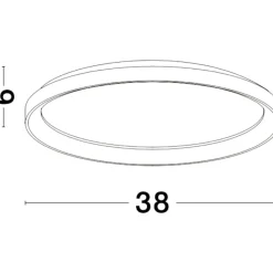 Plafoniere Moderne-Selezionato da Mazzolaluce Plafoniera tonda nera 38cm 30w dimmerabile moderna
