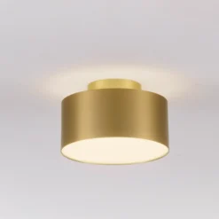 Plafoniere Moderne-Selezionato da Mazzolaluce Plafoniera tonda oro 14cm led 24w 3000k per corridoio