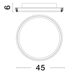 Plafoniere Moderne-Selezionato da Mazzolaluce Plafoniera tonda oro 45cm led 38w 3000k