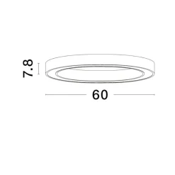 Plafoniere Moderne-Selezionato da Mazzolaluce Plafoniera tonda per camera da letto led 3000k dimmerabile nero 60 cm