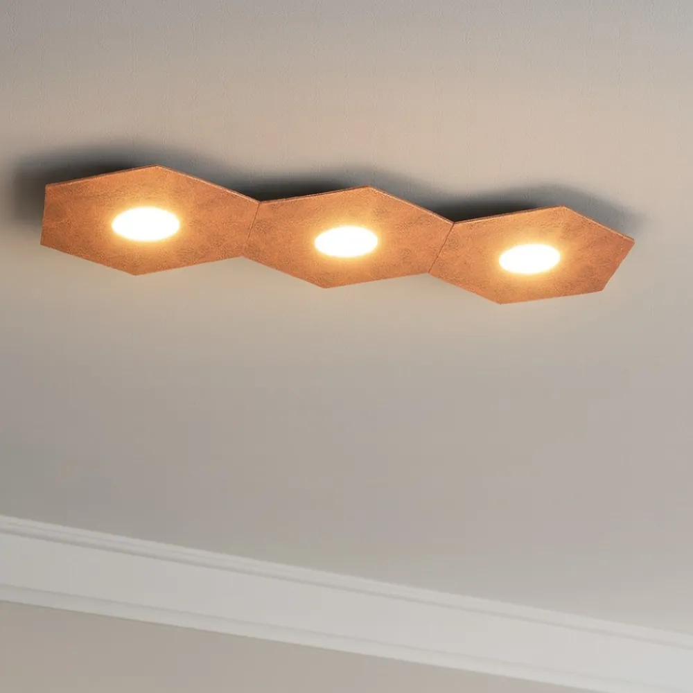 Plafoniere Moderne-Top Light Plafoniera design moderna foglia rame