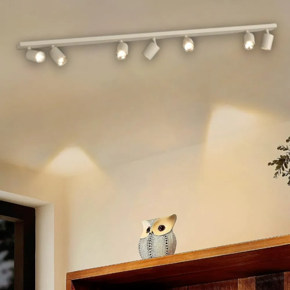 Plafoniere Moderne-Top Light Plafoniera toplight sabbia con 7 luci orientabili da cucina