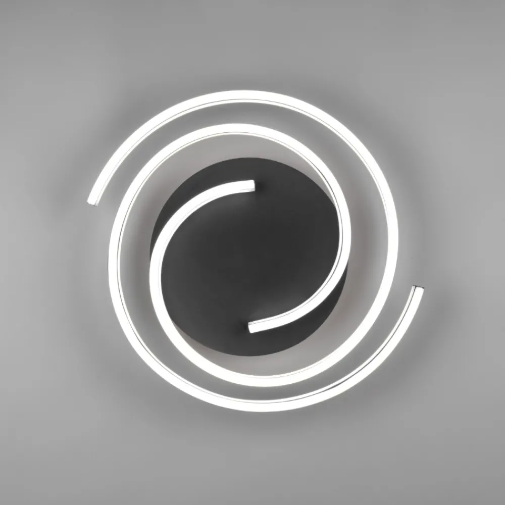 Plafoniere Moderne-Selezionato da Mazzolaluce Plafoniera tornado moderna led da 2300k a 4000k nera