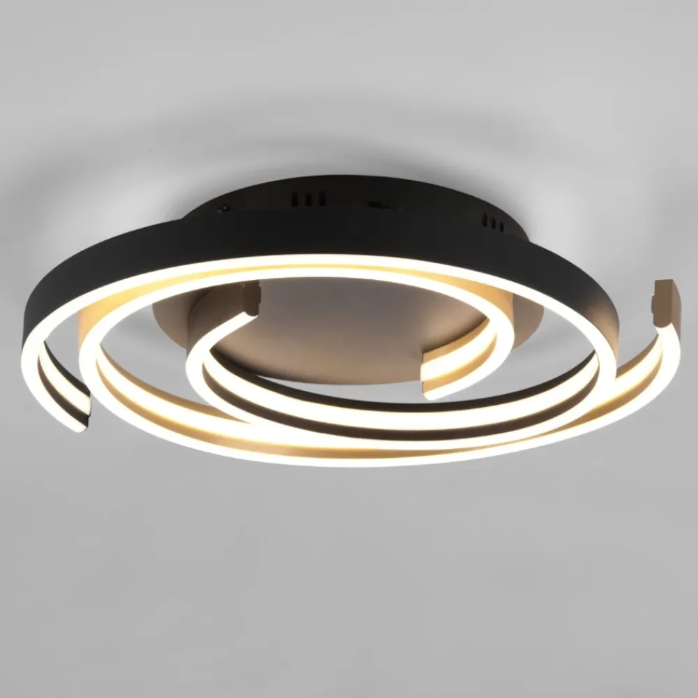 Plafoniere Moderne-Selezionato da Mazzolaluce Plafoniera tornado moderna led da 2300k a 4000k nera