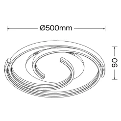 Plafoniere Moderne-Selezionato da Mazzolaluce Plafoniera tornado moderna led da 2300k a 4000k nera
