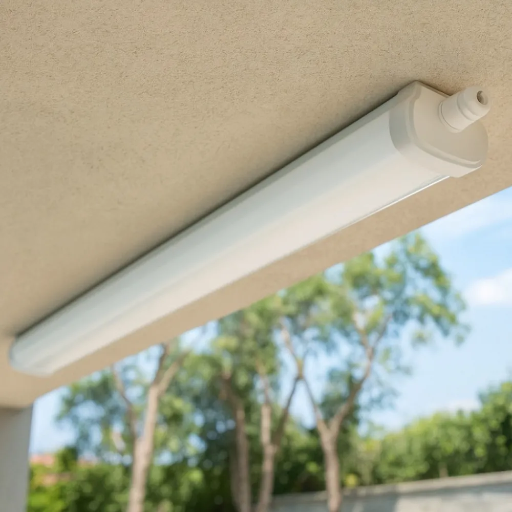 Plafoniere Da Esterno-Life Electronics Plafoniera tubo per esterno bianca 119cm led 30w 4000k ip65