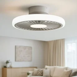 Ventilatori Da Soffitto-Selezionato da Mazzolaluce Plafoniera ventilatore bianco 25mq con luce e telecomando