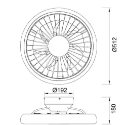 Ventilatori Da Soffitto-Selezionato da Mazzolaluce Plafoniera ventilatore bianco 25mq con luce e telecomando