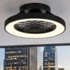 Ventilatori Da Soffitto-Selezionato da Mazzolaluce Plafoniera ventilatore design nero luce led cct con telecomando ambiente 13mq