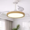 Ventilatori Da Soffitto-Selezionato da Mazzolaluce Plafoniera ventilatore pale retrattili bianco e legno led cct stanza 13mq