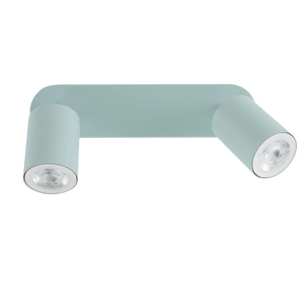 Plafoniere Moderne-Selezionato da Mazzolaluce Plafoniera verde menta luci orientabili per cucina