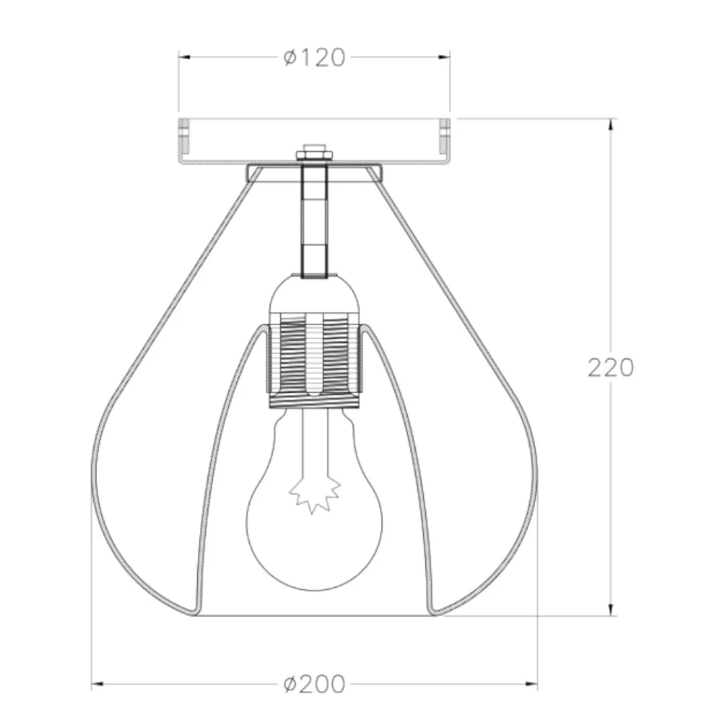 Plafoniere Moderne-Fabas Luce Plafoniera vetro fume lila