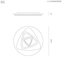 Plafoniere Moderne-Vivida International Plafoniera vivida bud design moderna bianca led 46w 3000k 4000k