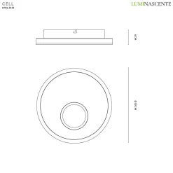 Plafoniere Moderne-Vivida International Plafoniera vivida cell bianca rotonda moderna 28w 3000k 4000k