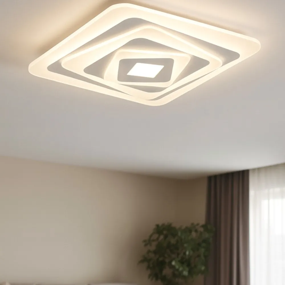 Plafoniere Moderne-Vivida International Plafoniera vivida cleo bianca led 38w 3000k 4000k
