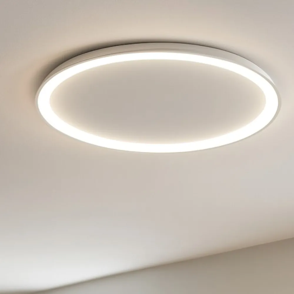 Plafoniere Moderne-Vivida International Plafoniera vivida lifering-o bianca ovale led 3000k 4000k