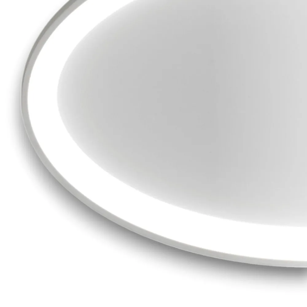 Plafoniere Moderne-Vivida International Plafoniera vivida lifering-o bianca ovale led 3000k 4000k