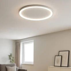 Plafoniere Moderne-Vivida International Plafoniera vivida lifering-o bianca ovale led 3000k 4000k