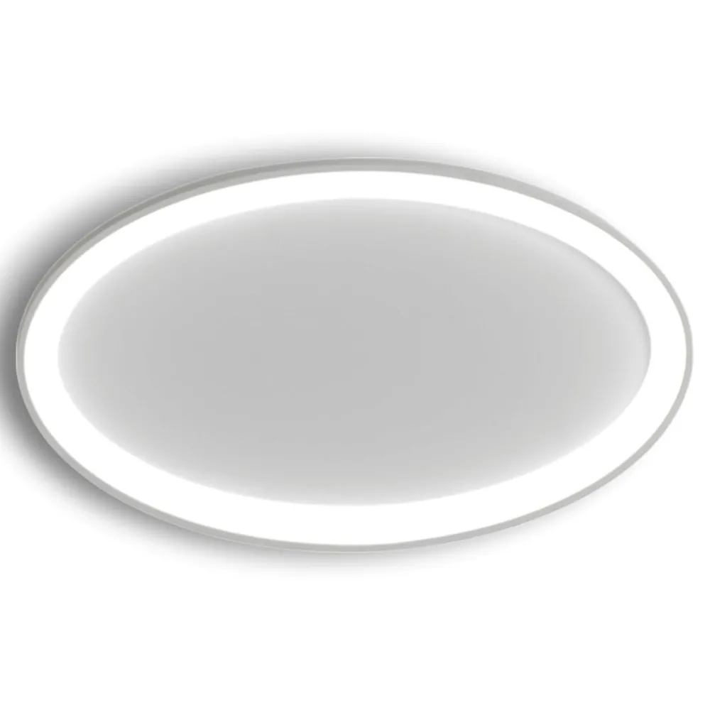 Plafoniere Moderne-Vivida International Plafoniera vivida lifering-o bianca ovale led 3000k 4000k