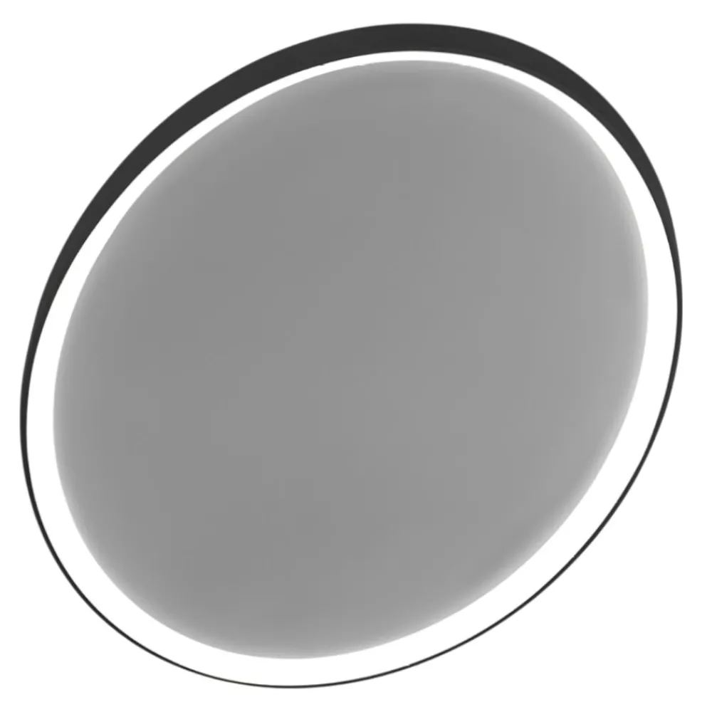 Plafoniere Moderne-Vivida International Plafoniera vivida lifering-o ovale nera led 3000k 4000k dimmerabile