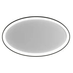 Plafoniere Moderne-Vivida International Plafoniera vivida lifering-o ovale nera led 3000k 4000k dimmerabile