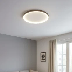 Plafoniere Moderne-Vivida International Plafoniera vivida lifering-r rotonda nera led 80w 3000k 4000k