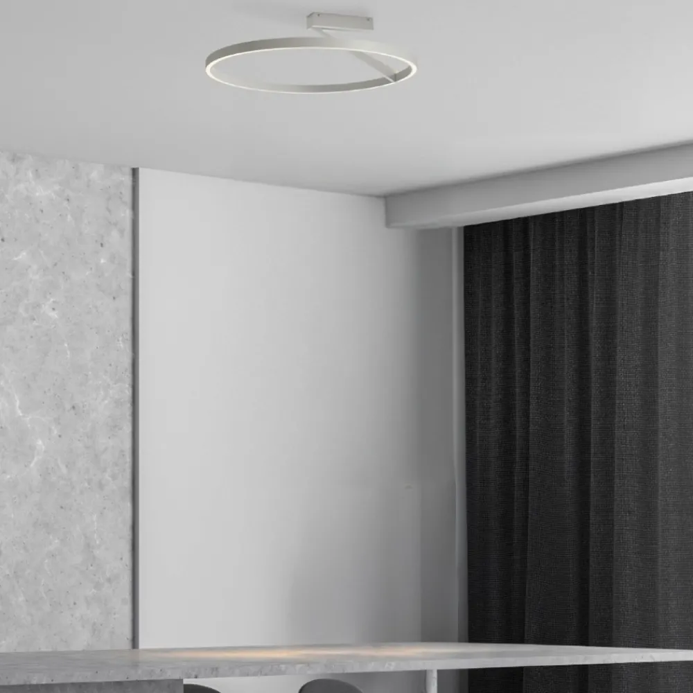 Plafoniere Moderne-Vivida International Plafoniera vivida titanio led 44w 3000k 4000k meridiana