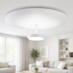 Plafoniere Moderne-Fabas Luce Plafoniera yuko bianca moderna led 3000k dimmerabile