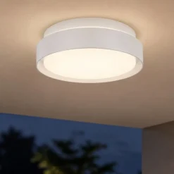 Plafoniere Da Esterno-Selezionato da Mazzolaluce Plafoniere da esterno bianca tonda moderna led 20w 3000k