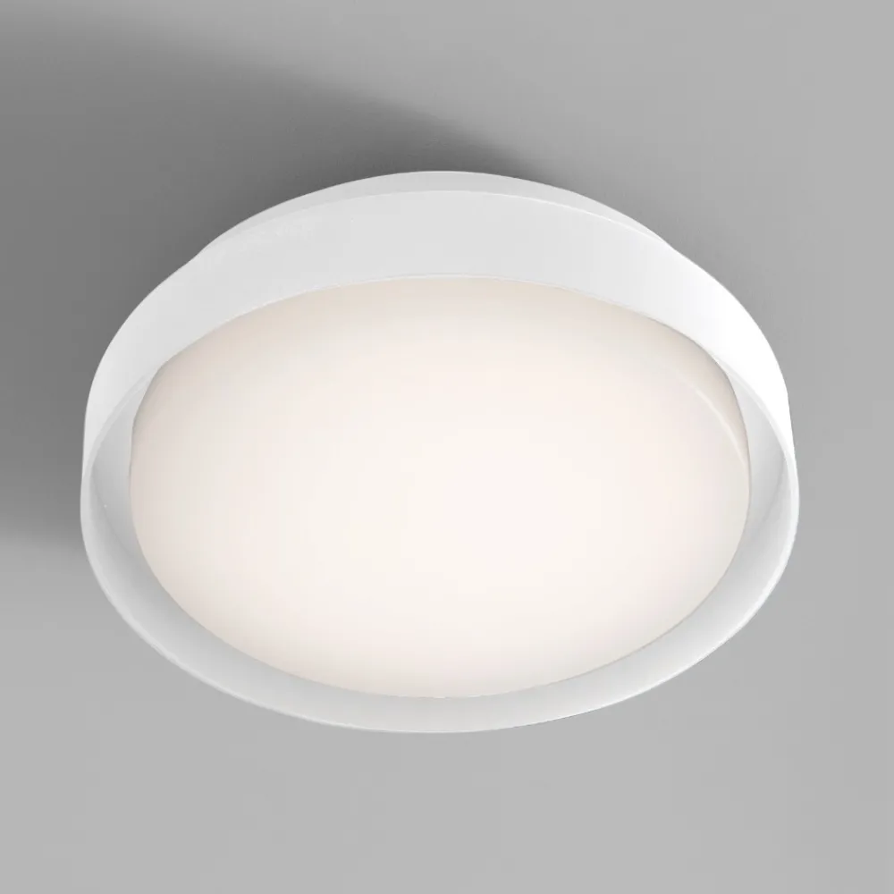 Plafoniere Da Esterno-Selezionato da Mazzolaluce Plafoniere da esterno bianca tonda moderna led 20w 3000k