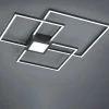 Plafoniere Moderne-Selezionato da Mazzolaluce Plafoniere led antracite moderna dimmerabile 38w 3000k per soggiorno