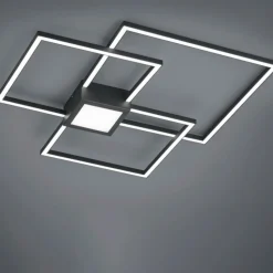 Plafoniere Moderne-Selezionato da Mazzolaluce Plafoniere led antracite moderna dimmerabile 38w 3000k per soggiorno