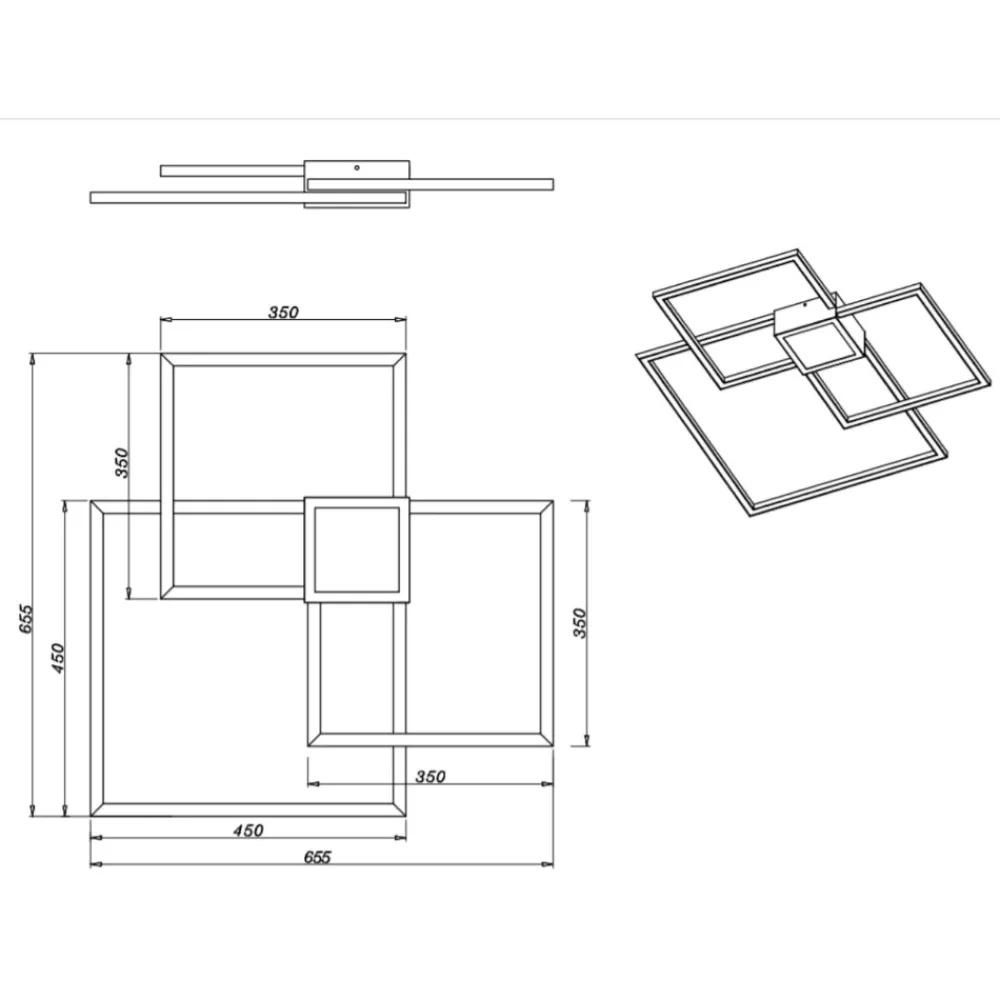 Plafoniere Moderne-Selezionato da Mazzolaluce Plafoniere led antracite moderna dimmerabile 38w 3000k per soggiorno
