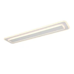 Plafoniere Moderne-Selezionato da Mazzolaluce Plagoniera bianca rettangolare 90cm moderna led dimmerabile con telecomando