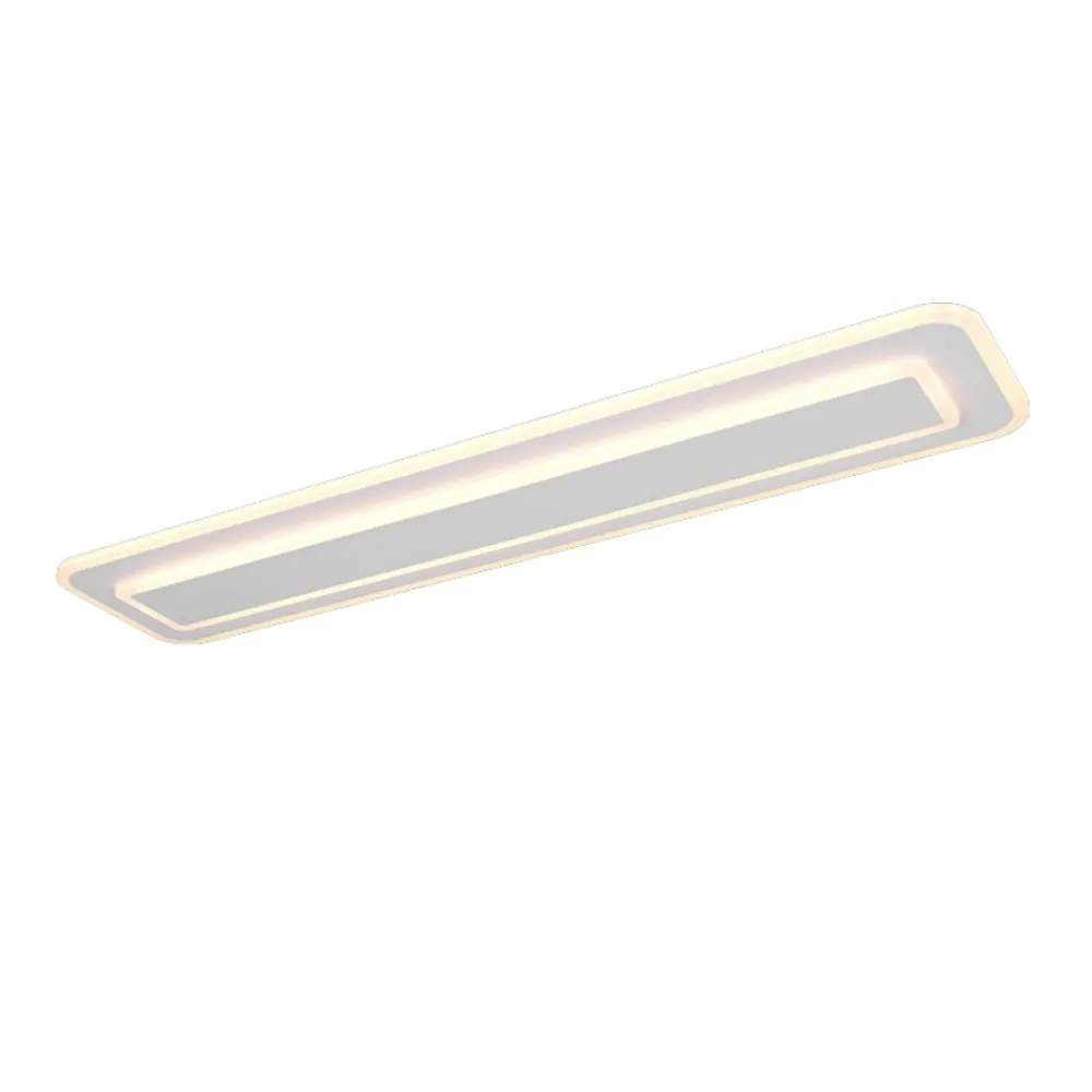 Plafoniere Moderne-Selezionato da Mazzolaluce Plagoniera bianca rettangolare 90cm moderna led dimmerabile con telecomando
