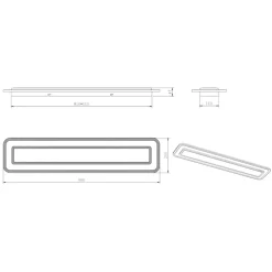 Plafoniere Moderne-Selezionato da Mazzolaluce Plagoniera bianca rettangolare 90cm moderna led dimmerabile con telecomando