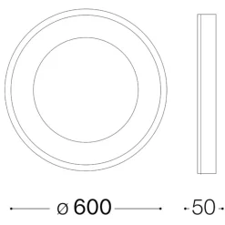 Plafoniere Moderne-Ideal Lux Planet pl d60 plafonieraper camera da letto led 3000k rotonda bianca