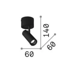 Applique Da Parete-Ideal Lux Play pl applique led bianco orientabile 7w 3000k da soffitto